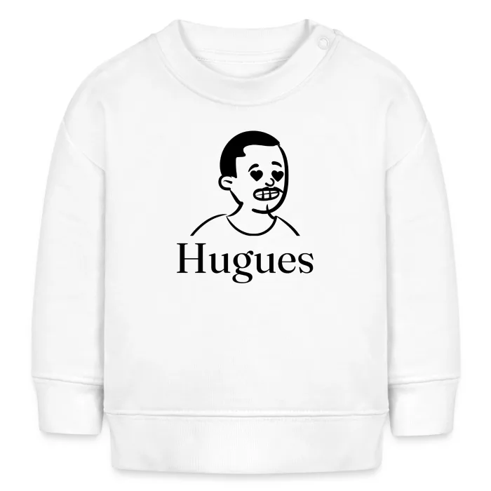 Sweat bébé personnalisé au prénom Hugues