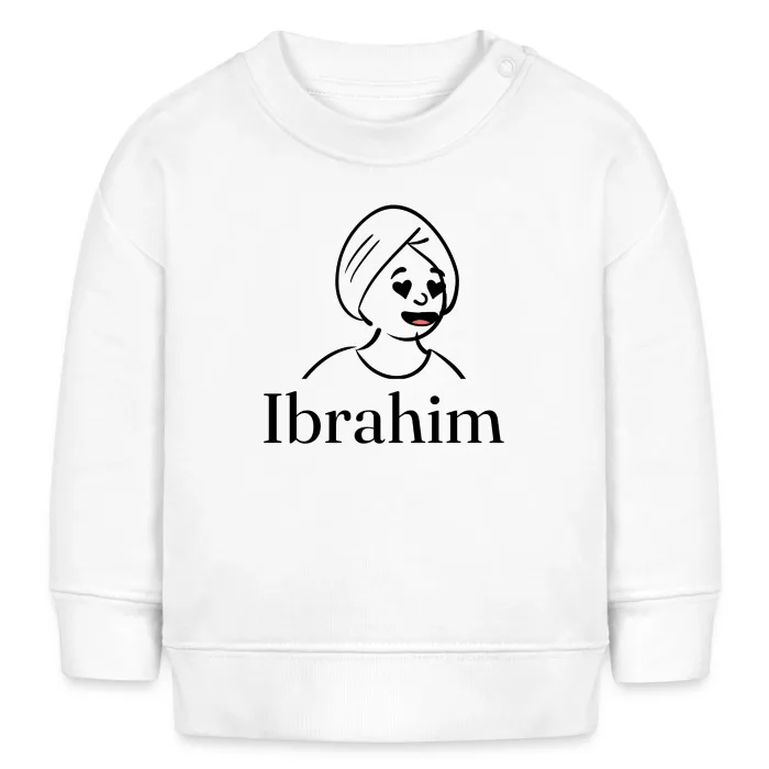 Sweat bébé personnalisé au prénom Ibrahim