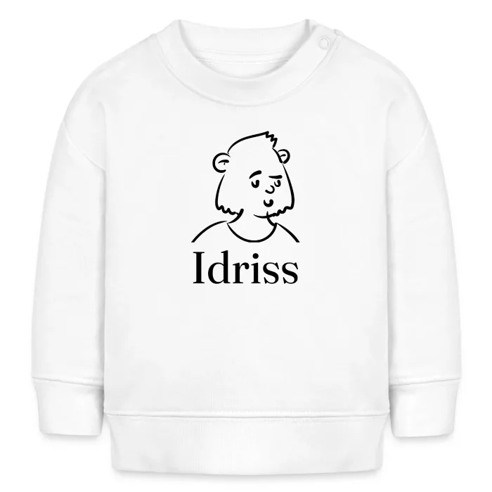 Sweat bébé personnalisé au prénom Idriss