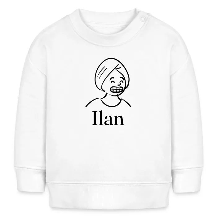 Sweat bébé personnalisé au prénom Ilan