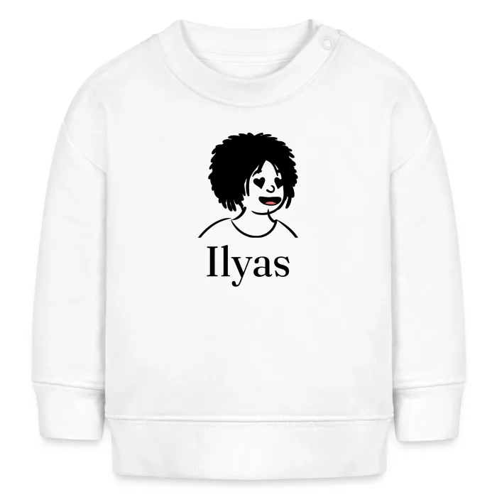 Sweat bébé personnalisé au prénom Ilyas