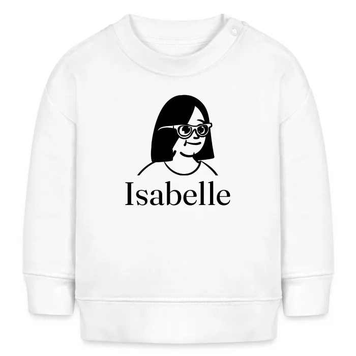 Sweat bébé personnalisé au prénom Isabelle