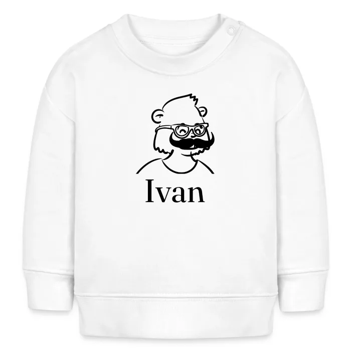 Sweat bébé personnalisé au prénom Ivan