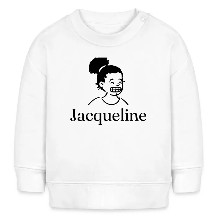 Sweat bébé personnalisé au prénom Jacqueline
