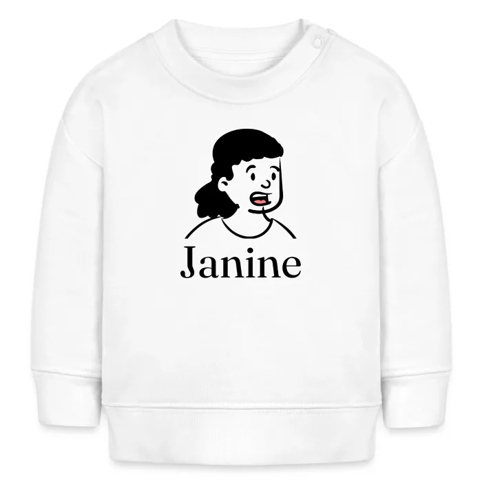 Sweat bébé personnalisé au prénom Janine