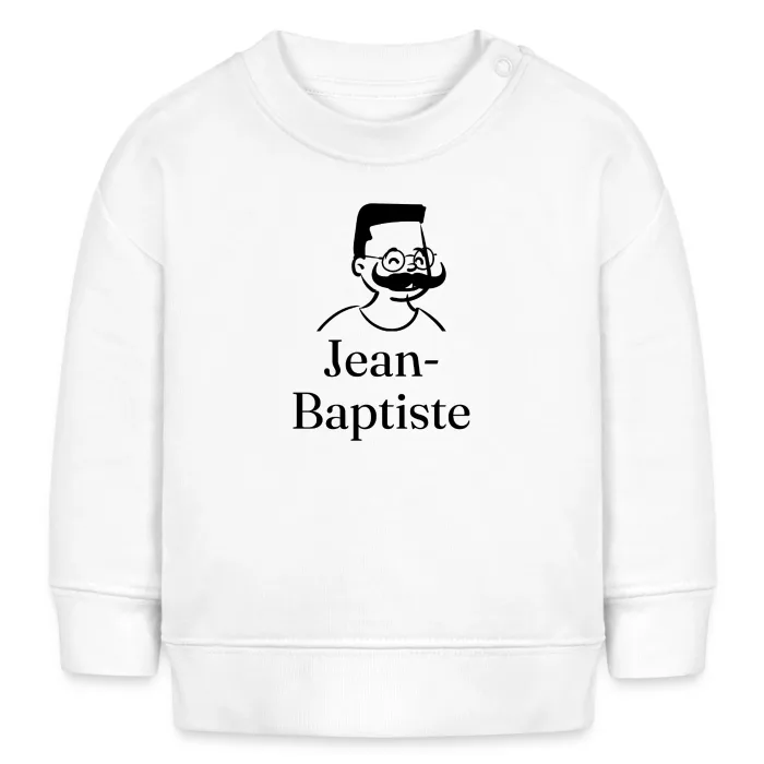 Sweat bébé personnalisé au prénom Jean-Baptiste