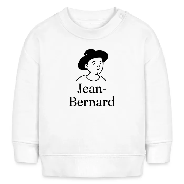 Sweat bébé personnalisé au prénom Jean-Bernard