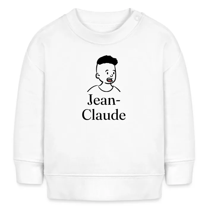 Sweat bébé personnalisé au prénom Jean-Claude