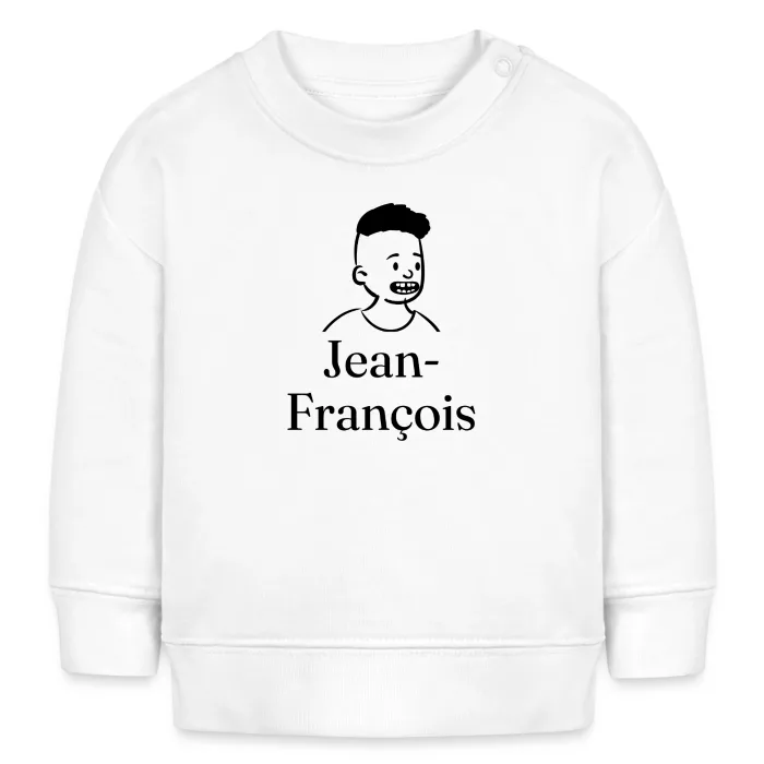 Sweat bébé personnalisé au prénom Jean-François