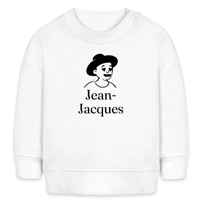 Sweat bébé personnalisé au prénom Jean-Jacques