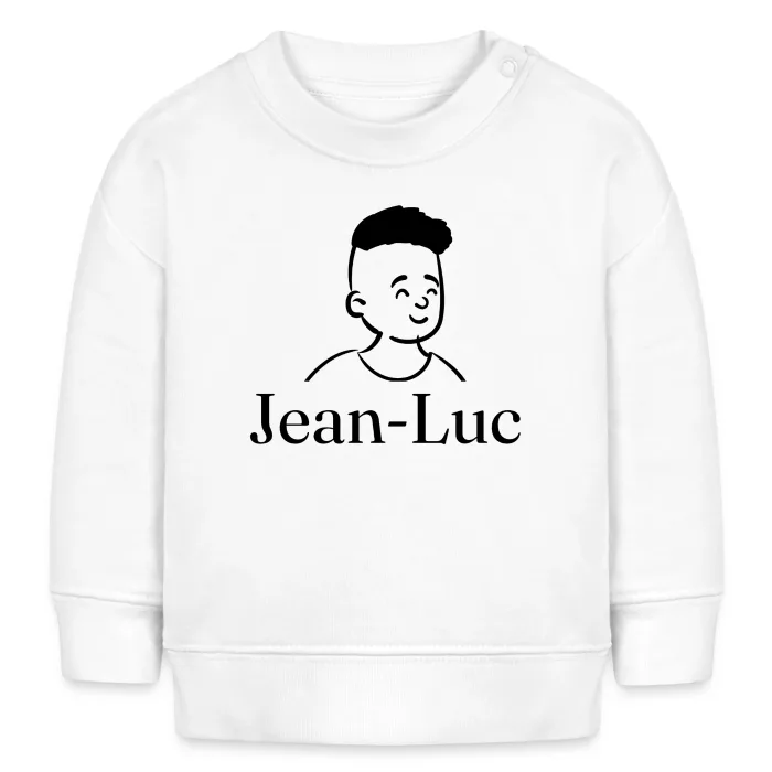 Sweat bébé personnalisé au prénom Jean-Luc