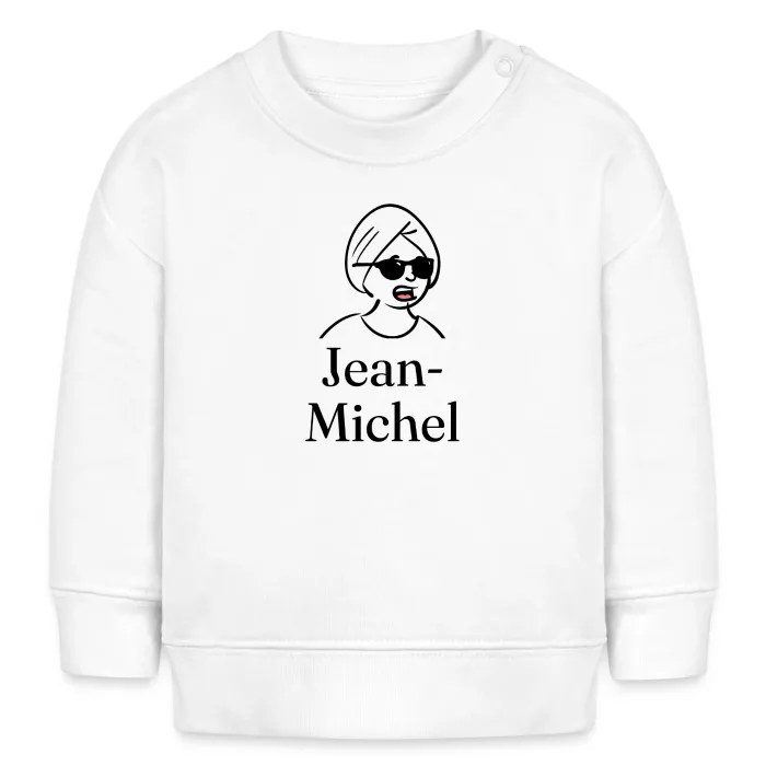 Sweat bébé personnalisé au prénom Jean-Michel