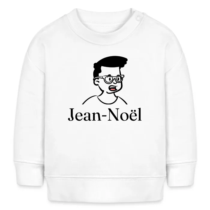 Sweat bébé personnalisé au prénom Jean-Noël