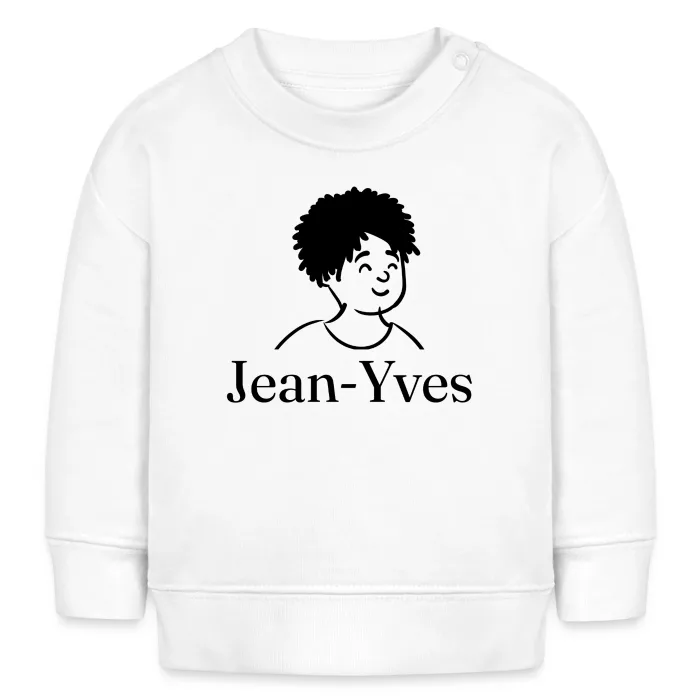Sweat bébé personnalisé au prénom Jean-Yves
