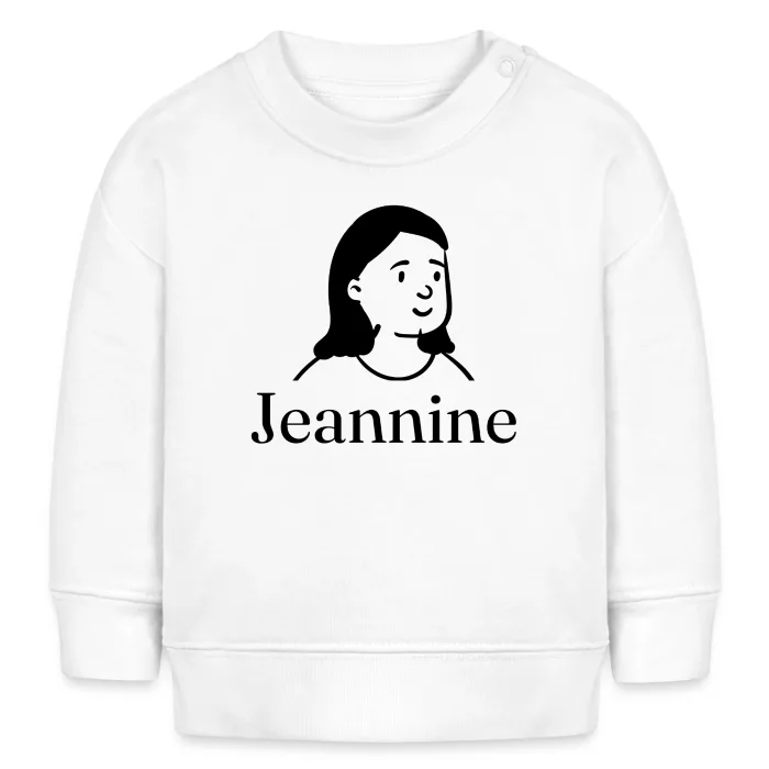 Sweat bébé personnalisé au prénom Jeannine