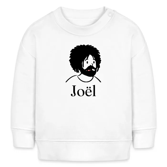 Sweat bébé personnalisé au prénom Joël