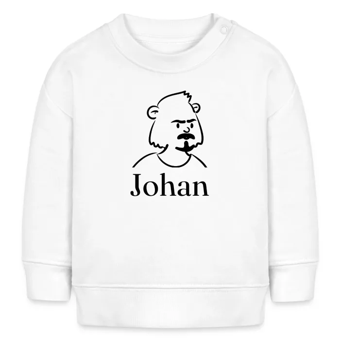 Sweat bébé personnalisé au prénom Johan