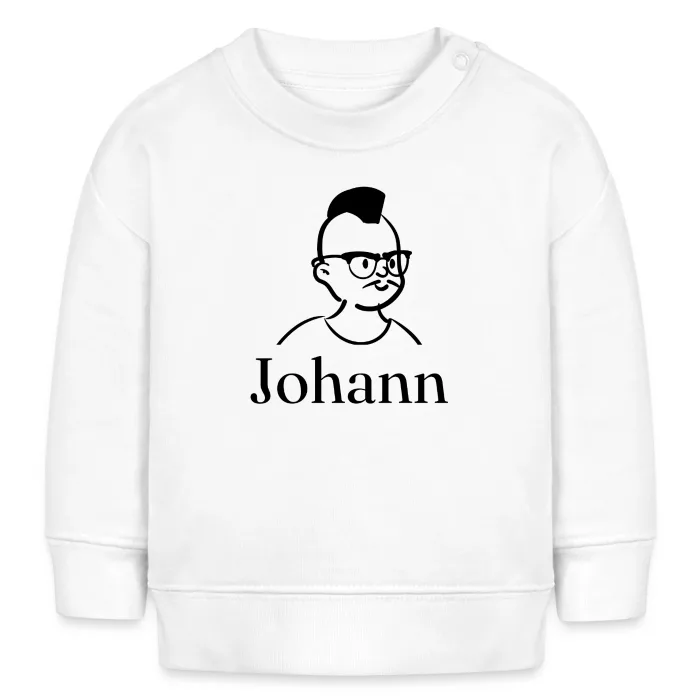 Sweat bébé personnalisé au prénom Johann