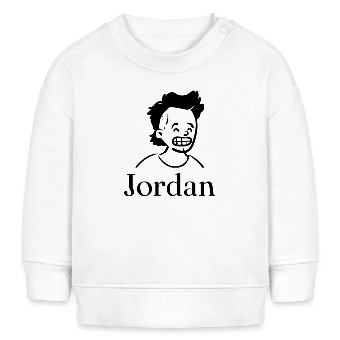 Sweat bébé personnalisé au prénom Jordan