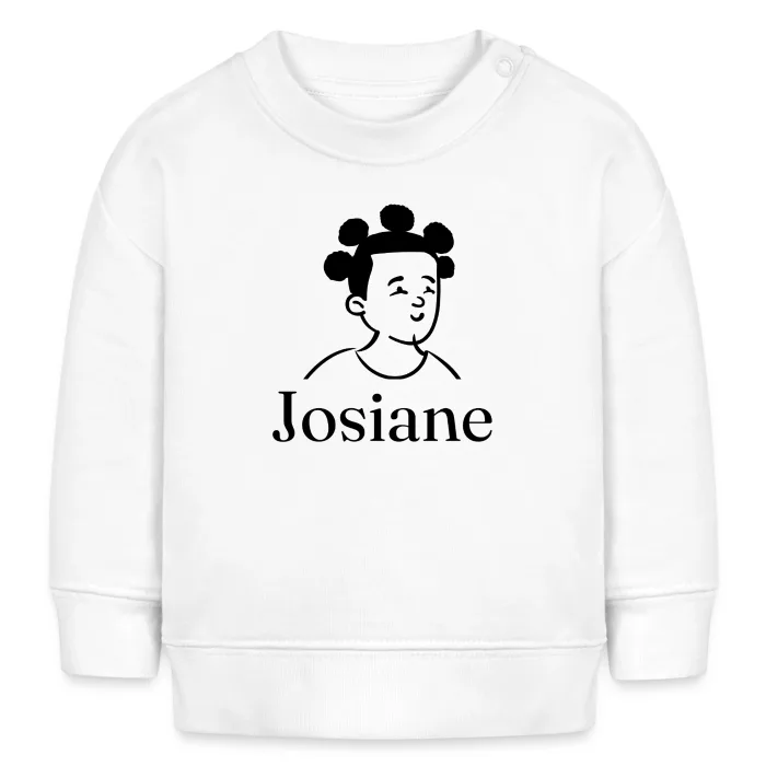 Sweat bébé personnalisé au prénom Josiane