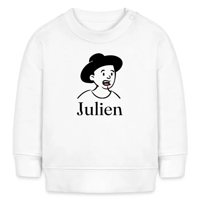 Sweat bébé personnalisé au prénom Julien