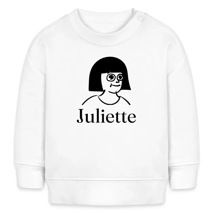 Sweat bébé personnalisé au prénom Juliette