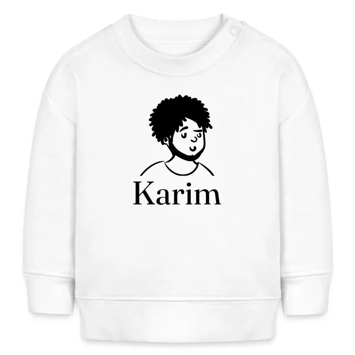 Sweat bébé personnalisé au prénom Karim