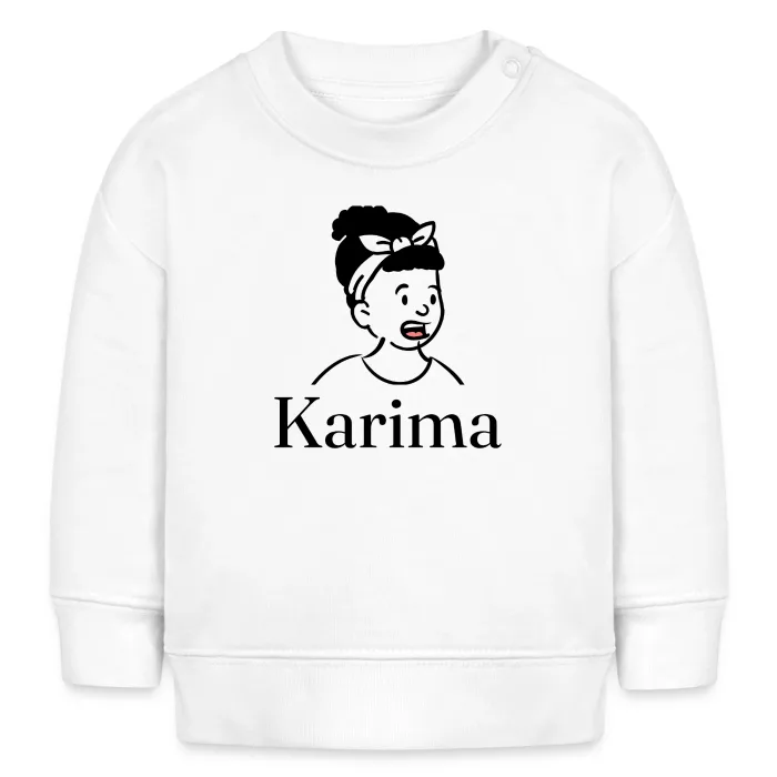 Sweat bébé personnalisé au prénom Karima