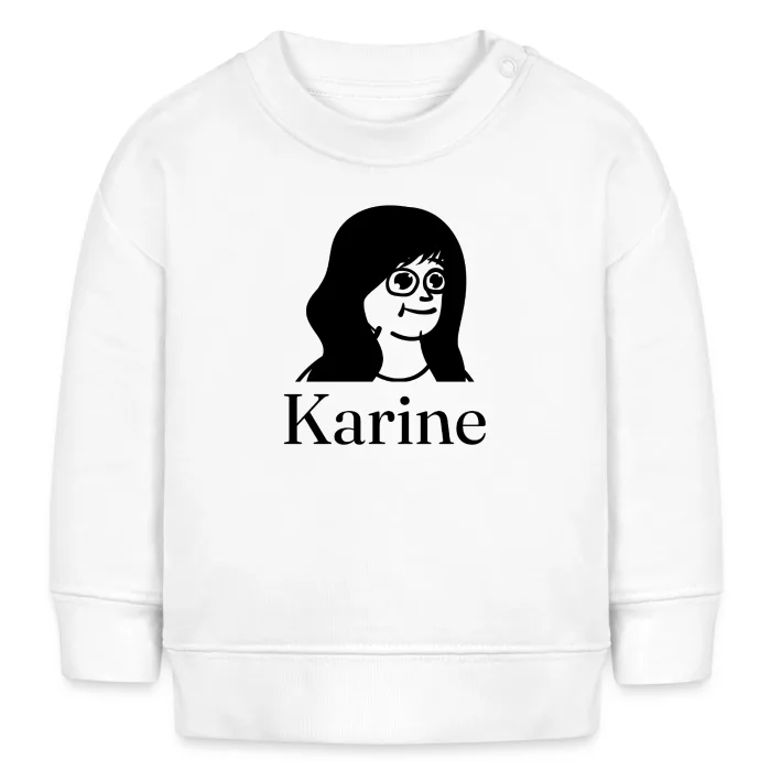 Sweat bébé personnalisé au prénom Karine