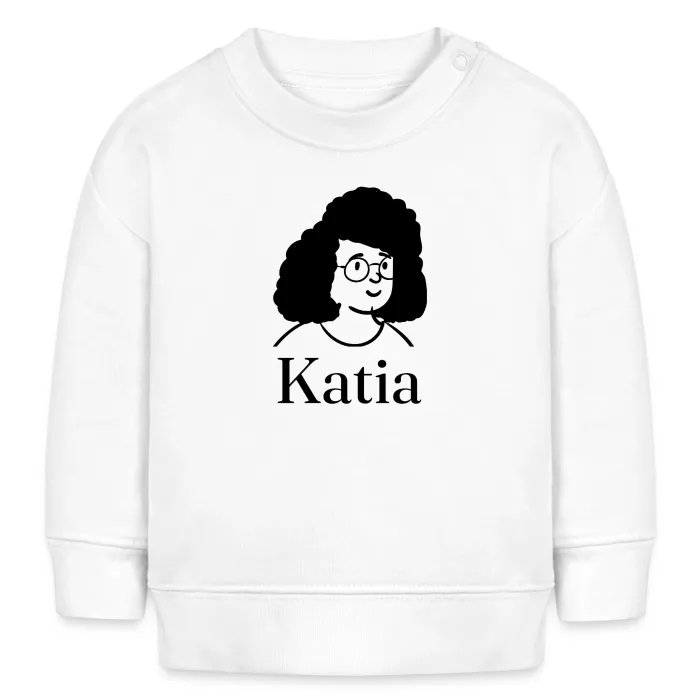 Sweat bébé personnalisé au prénom Katia