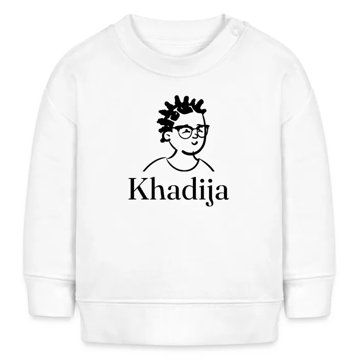 Sweat bébé personnalisé au prénom Khadija