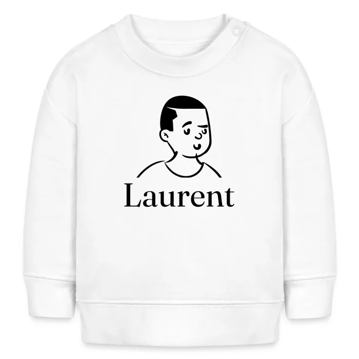 Sweat bébé personnalisé au prénom Laurent