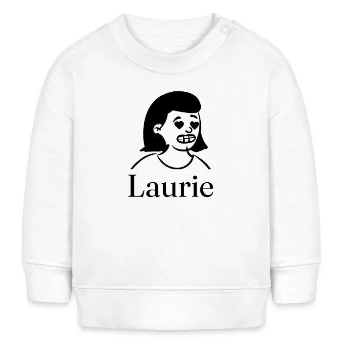 Sweat bébé personnalisé au prénom Laurie
