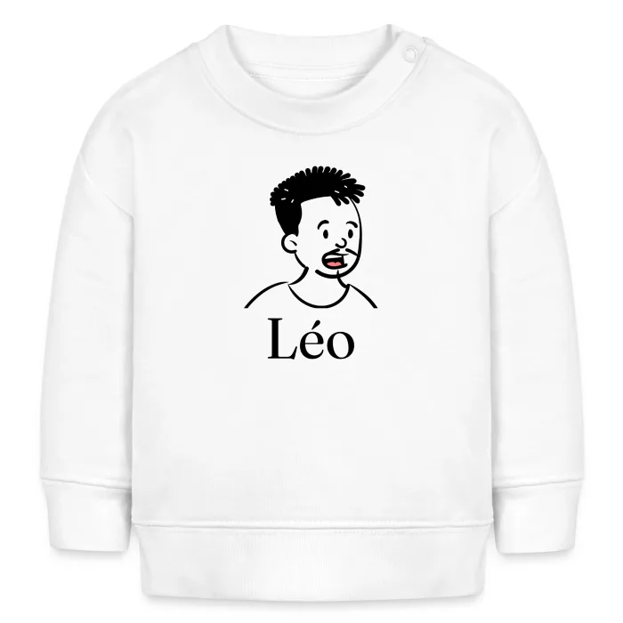 Sweat bébé personnalisé au prénom Léo