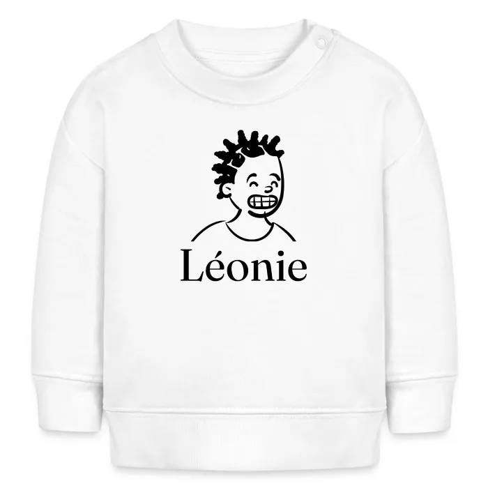 Sweat bébé personnalisé au prénom Léonie