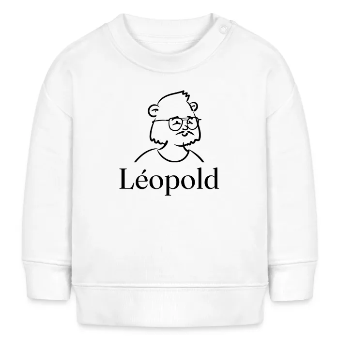 Sweat bébé personnalisé au prénom Léopold