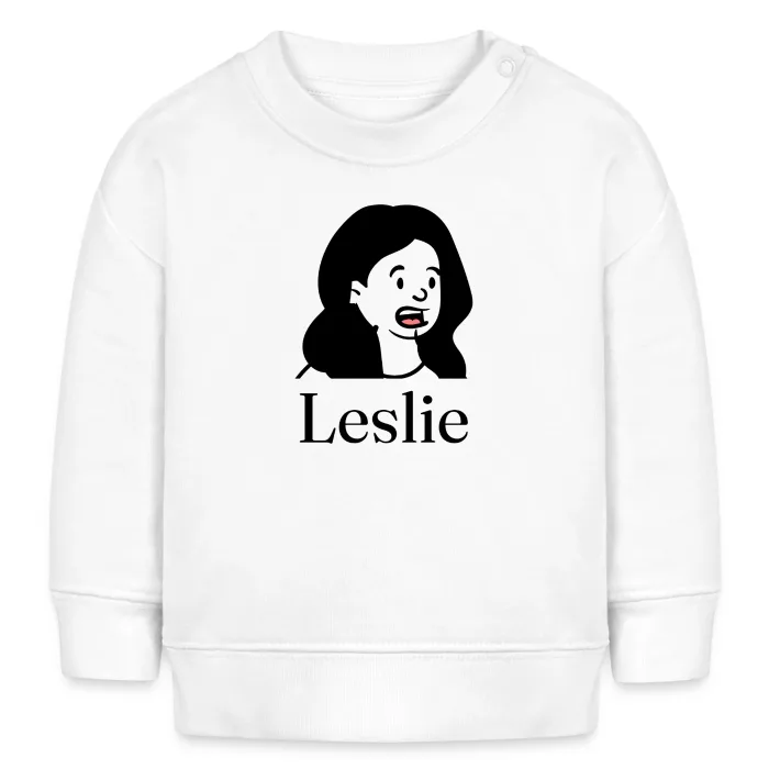 Sweat bébé personnalisé au prénom Leslie