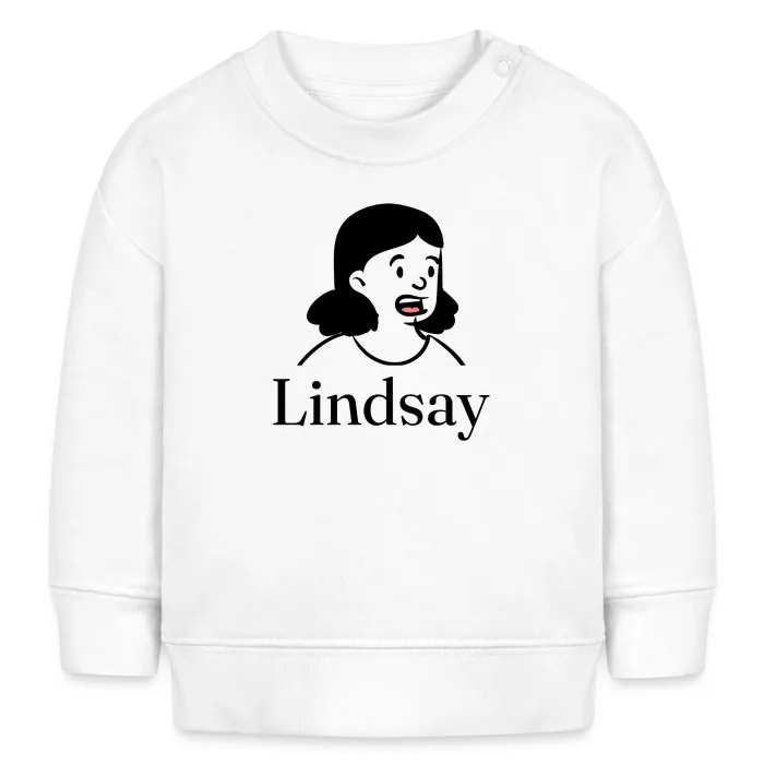 Sweat bébé personnalisé au prénom Lindsay