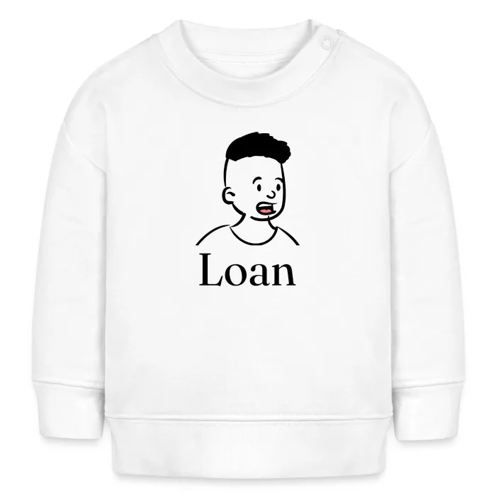 Sweat bébé personnalisé au prénom Loan