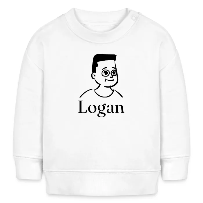 Sweat bébé personnalisé au prénom Logan