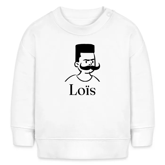 Sweat bébé personnalisé au prénom Loïs
