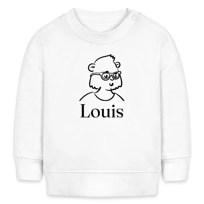 Sweat bébé personnalisé au prénom Louis
