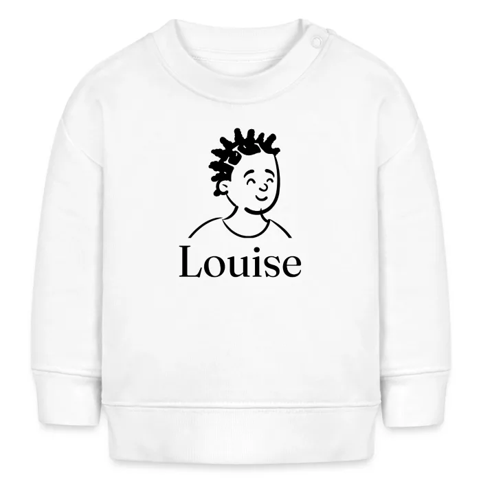 Sweat bébé personnalisé au prénom Louise