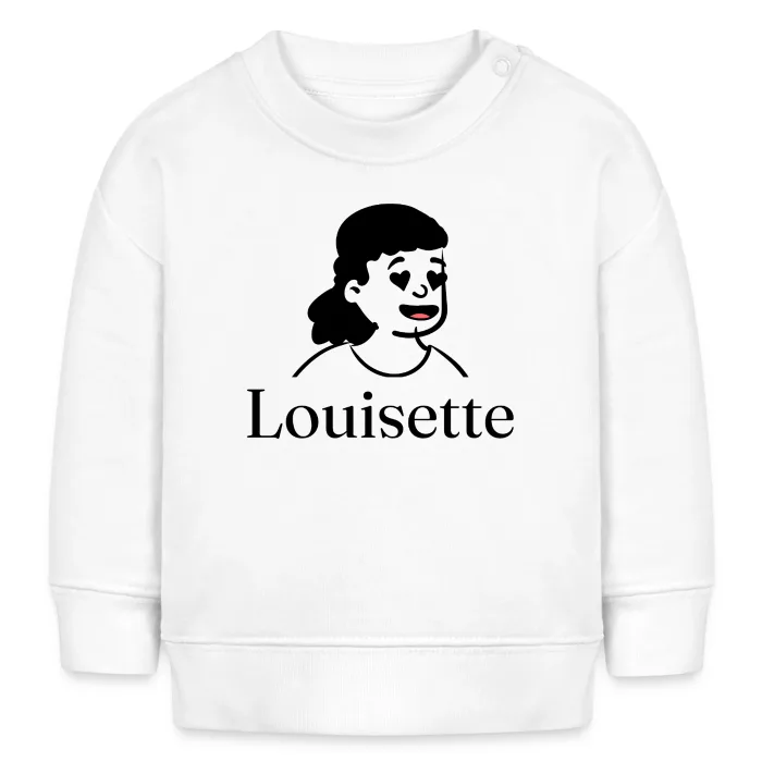 Sweat bébé personnalisé au prénom Louisette