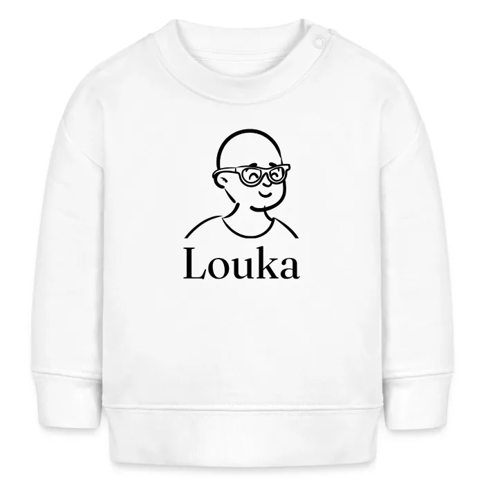 Sweat bébé personnalisé au prénom Louka
