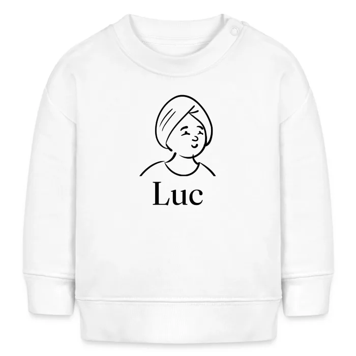 Sweat bébé personnalisé au prénom Luc