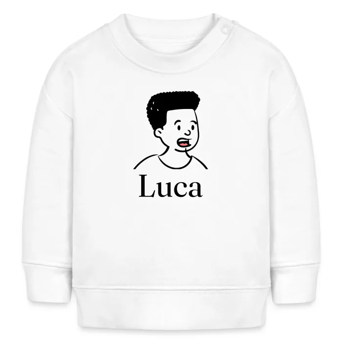 Sweat bébé personnalisé au prénom Luca