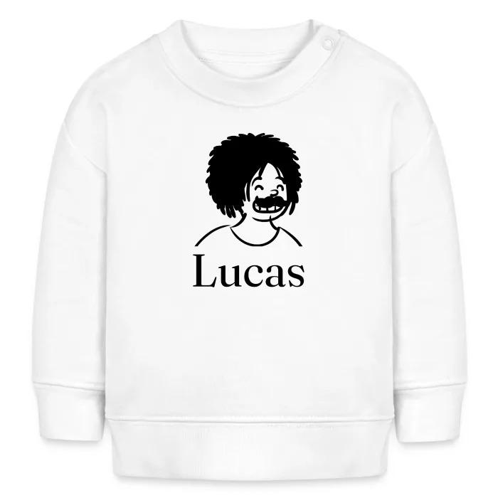 Sweat bébé personnalisé au prénom Lucas