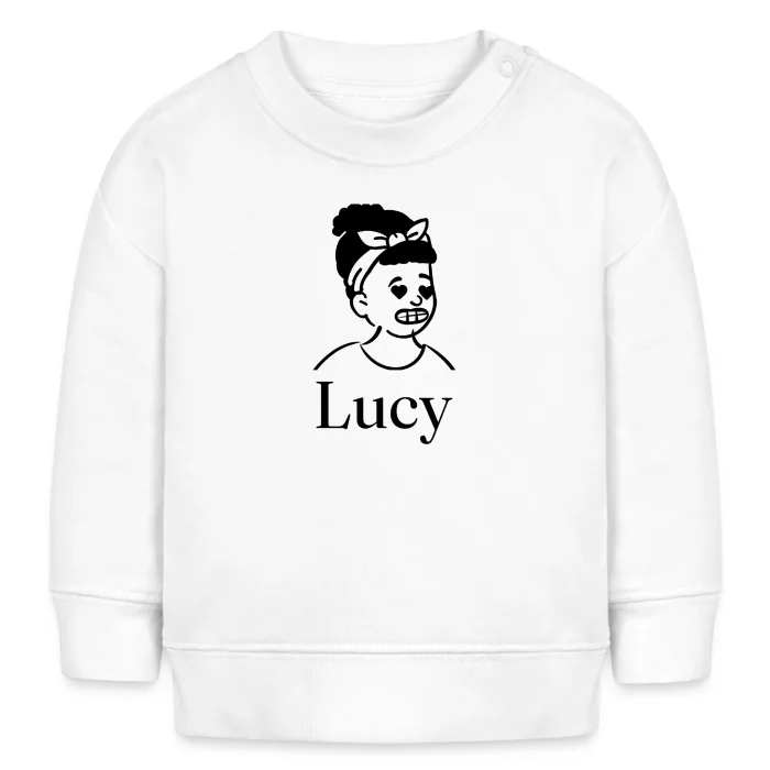 Sweat bébé personnalisé au prénom Lucy
