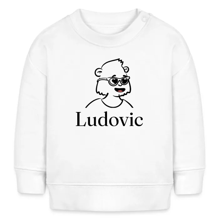 Sweat bébé personnalisé au prénom Ludovic